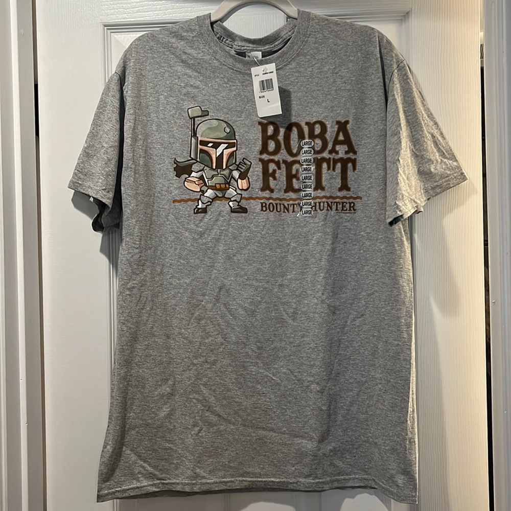 NWT Boba Fett Size L Gray T-shirt